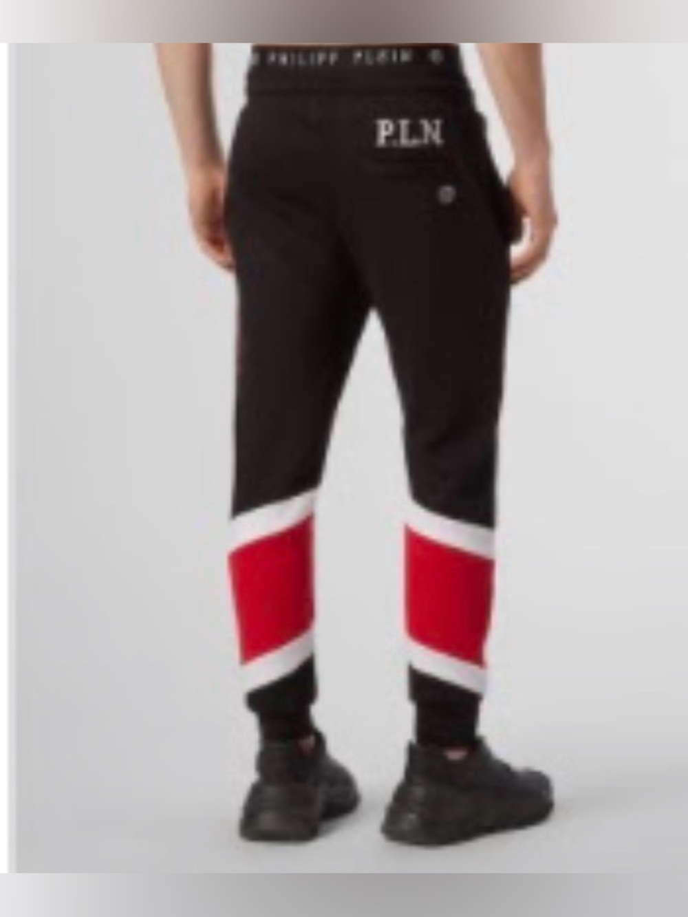 Philipp Plein Black Red & White Colorblock Jogger size medium brand new